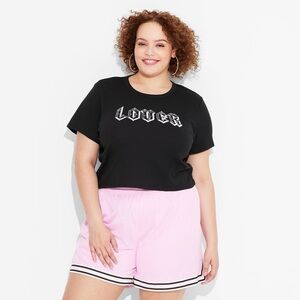 Womens Lover Short Sleeve Graphic‎ Baby T-Shirt Size XXL